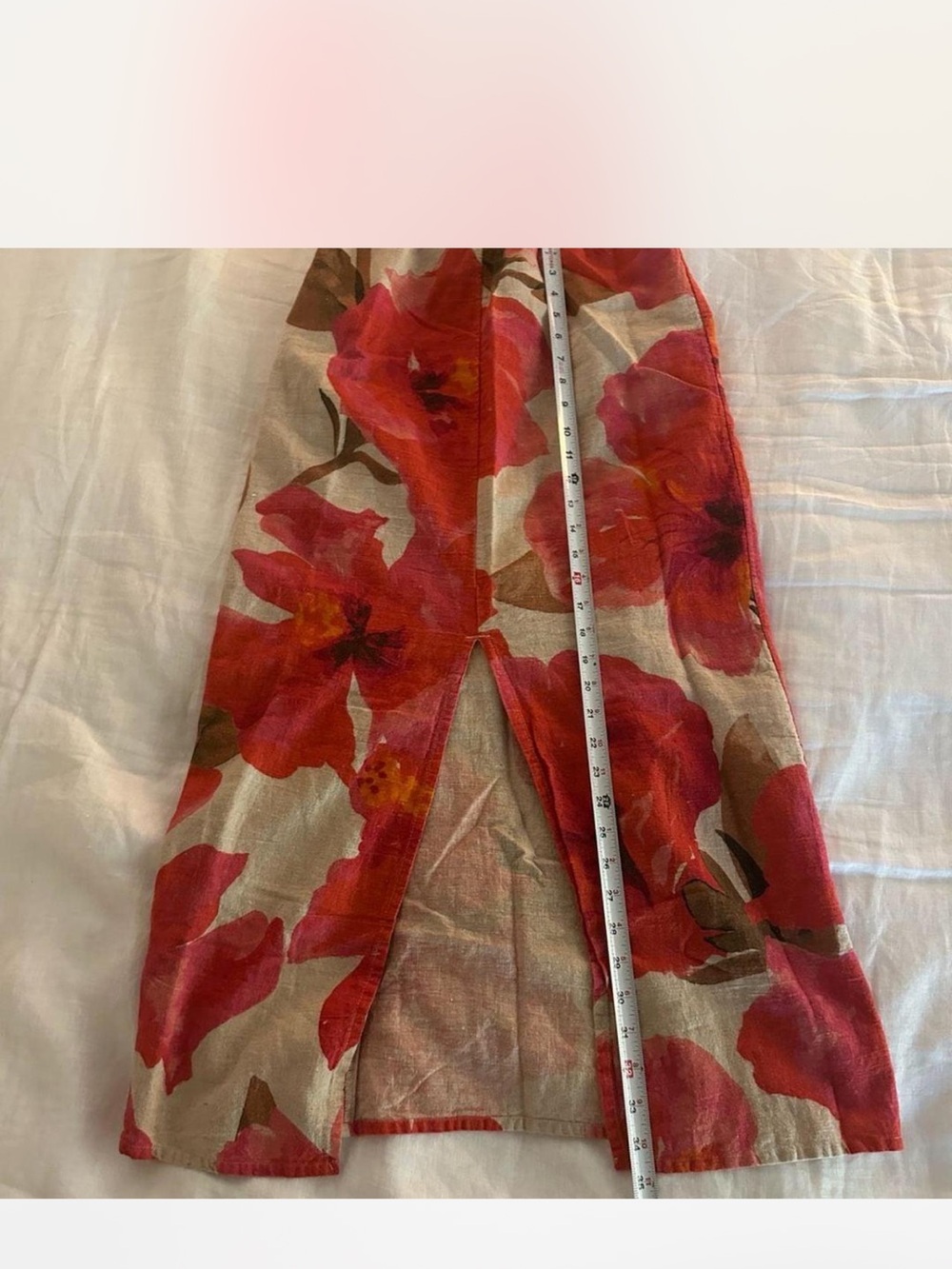 Anthropologie Red and Cream Floral SET